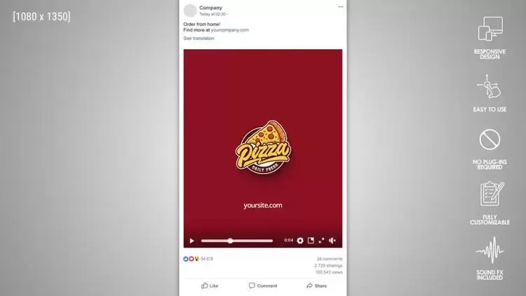 网上商店标志显示AE模板视频下载(含音频)
