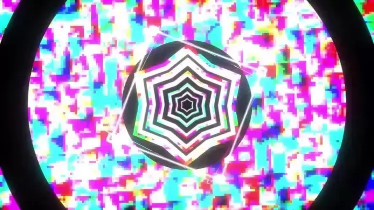 多彩小故障LOGO标志动画展示AE模板视频下载(含音频)