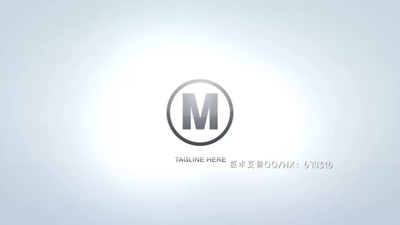 简单专业的动态文字汇聚Logo动画AE模板视频下载