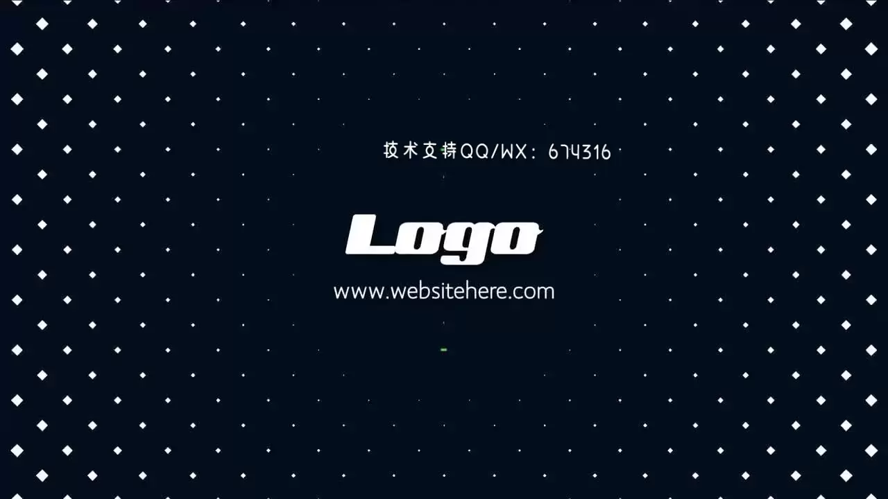 简单企业LOGO标志显示AE模板视频下载(含音频)