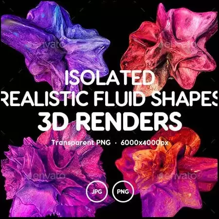 3D流体形状背景PNG免抠素材