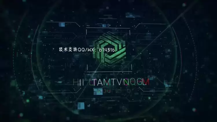 数字隧道标志AE模板视频下载(含音频)