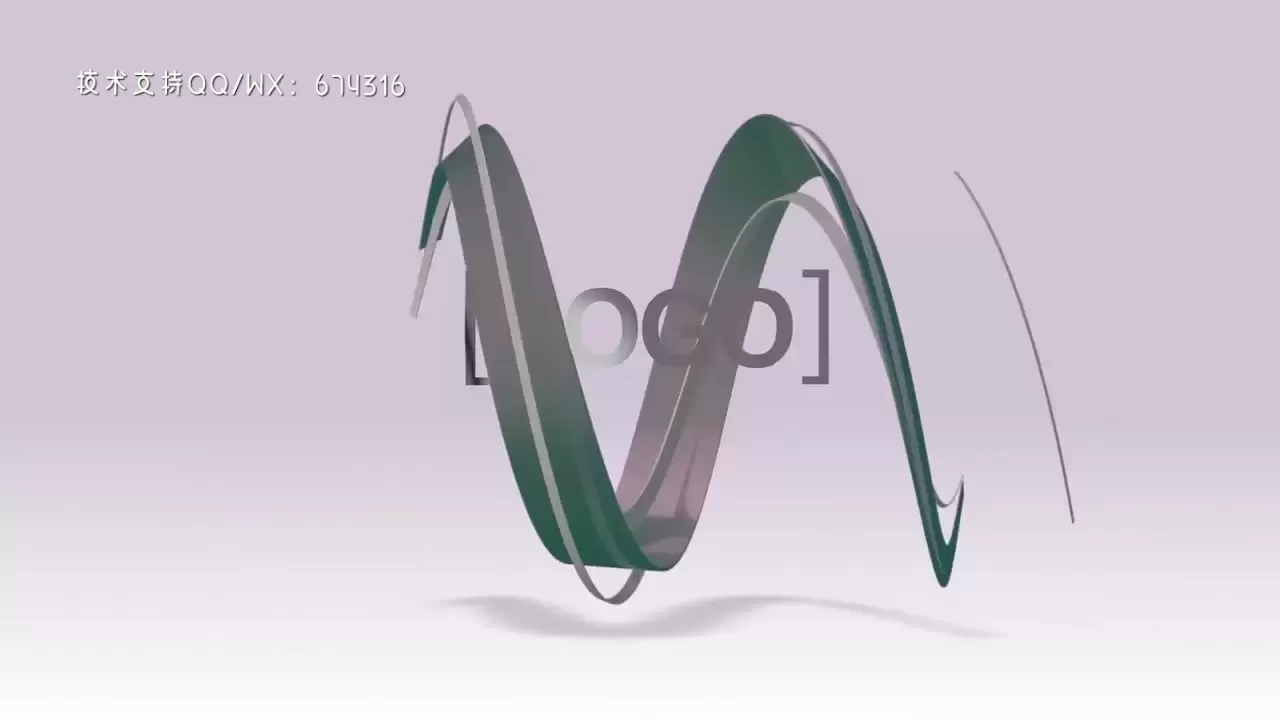3D新色度线LOGO标志AE模板视频下载(含音频)