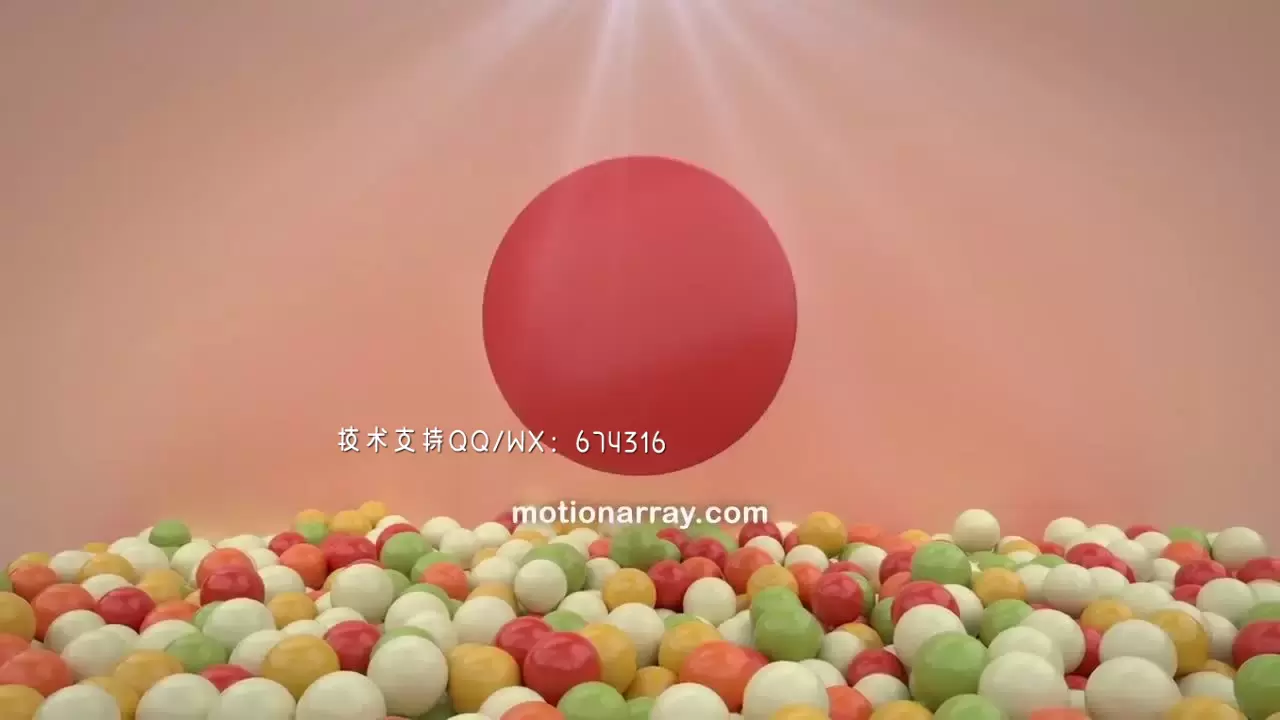 闪亮的球开场动画AE模板视频下载(含音频)
