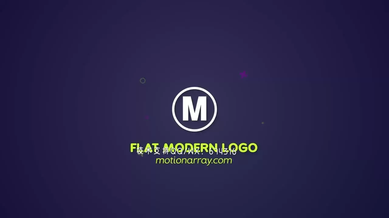 现代平面LOGO标志AE模板视频下载(含音频)