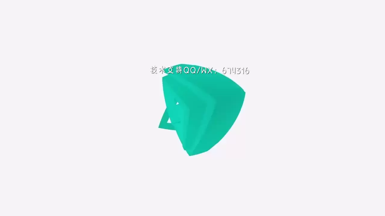 抽象几何3D形状LOGO标志显示AE模板视频下载(含音频)