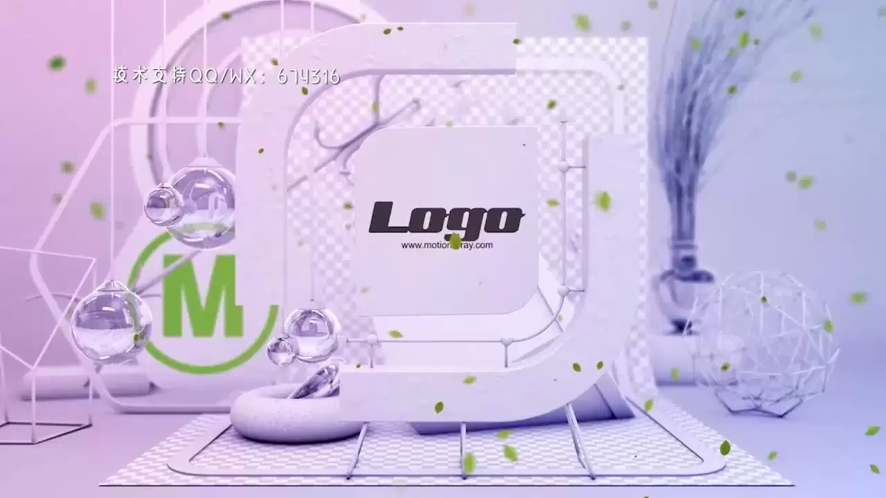 抽象场景LOGO标志展示AE模板视频下载(含音频)