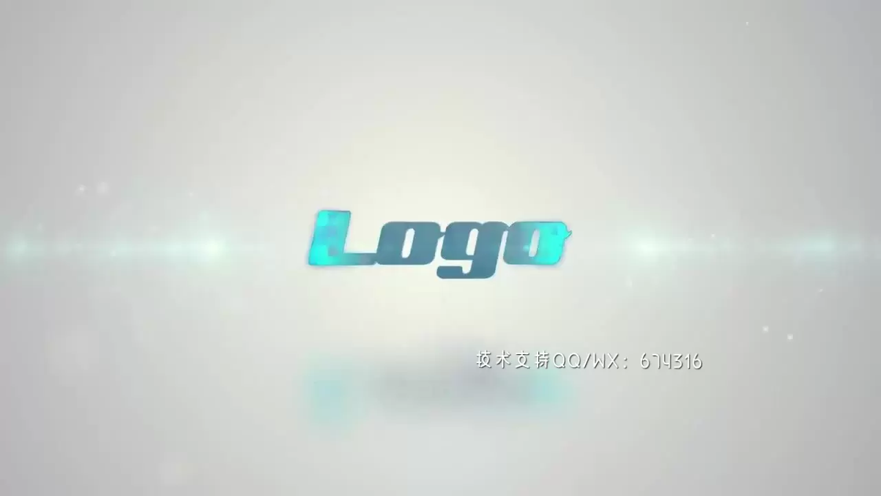 镜头光晕和动态动画笔触的结合LOGO标志AE模板视频下载(含音频)