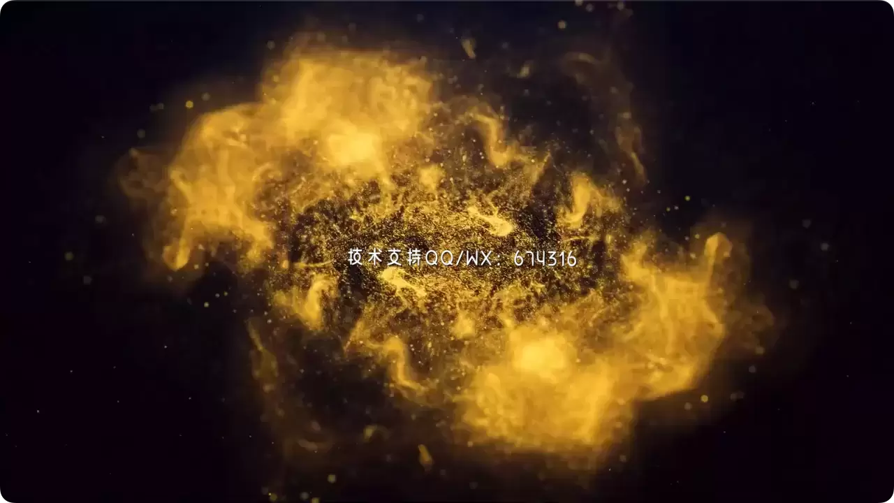 金粒子标志显示PR模板视频下载(含音频)插图