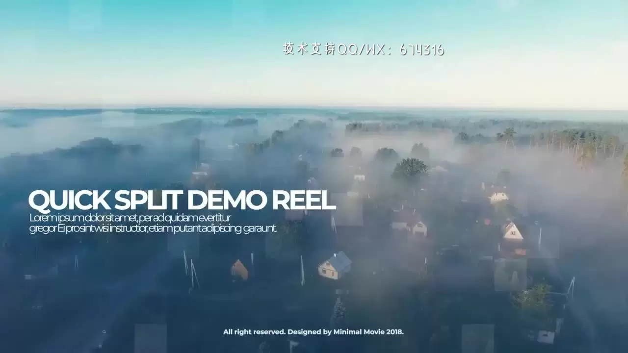 快速拆分演示卷轴动画PR模板视频下载(含音频)插图