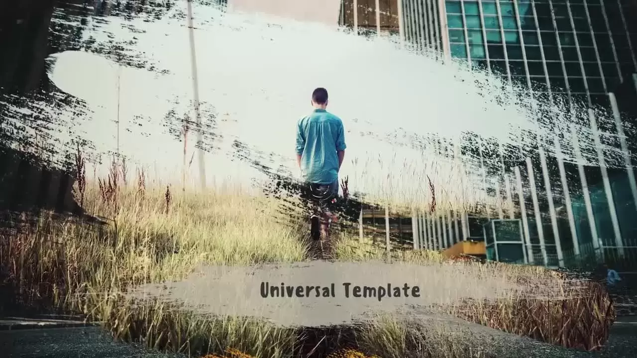 优雅的电影画笔幻灯片Pr模板视频下载(含音频)插图