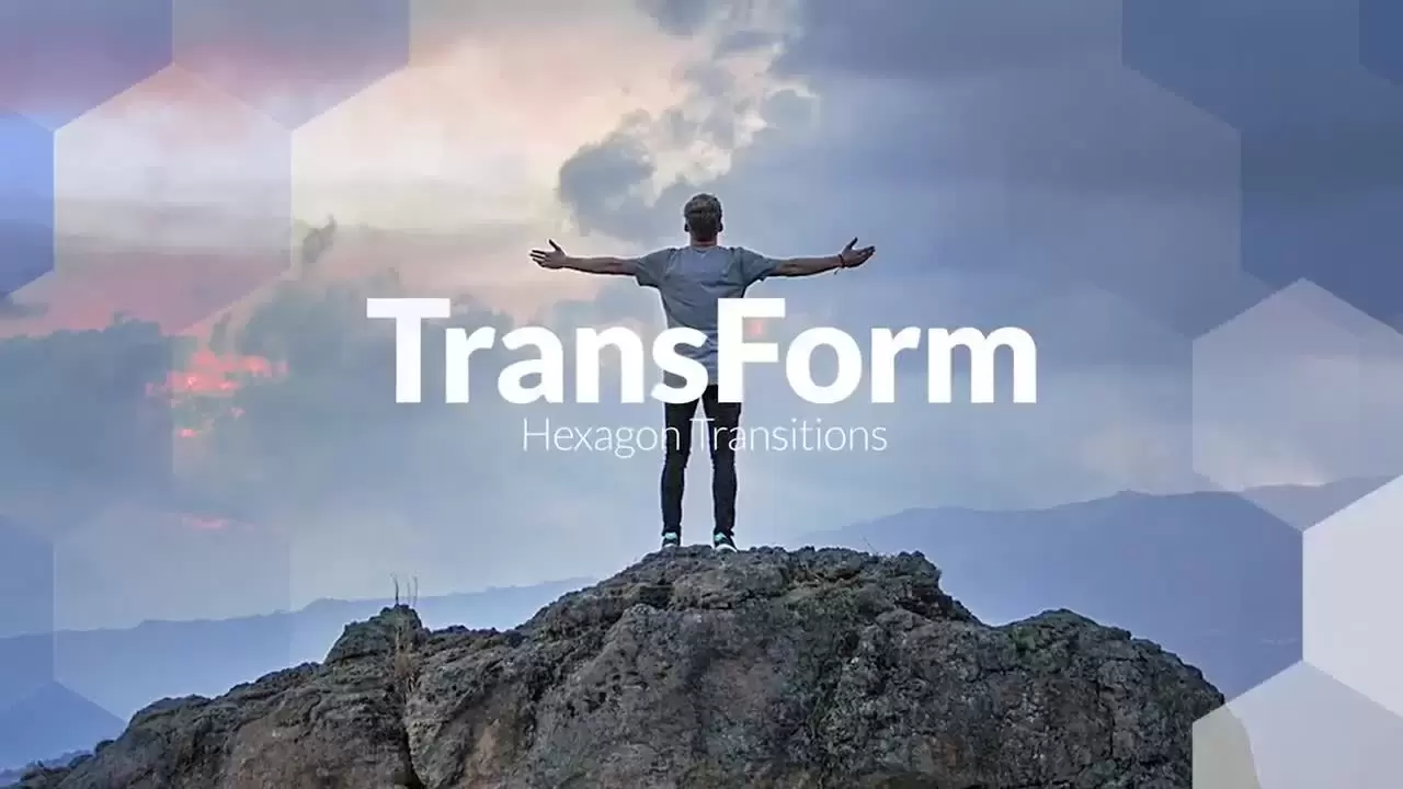 六角形转换过渡效果广告照片Pr模板视频下载(含音频)