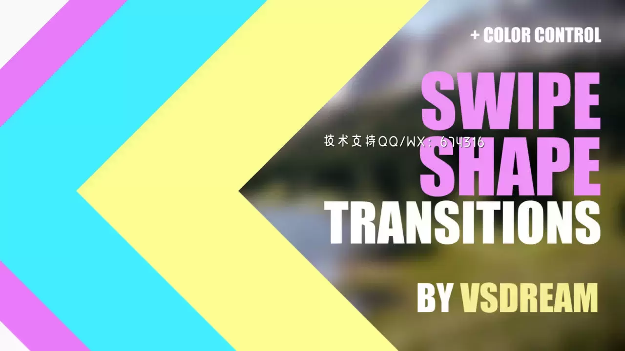 10个滑动形状过渡旅游度假和彩色文字视频pr模板视频下载插图