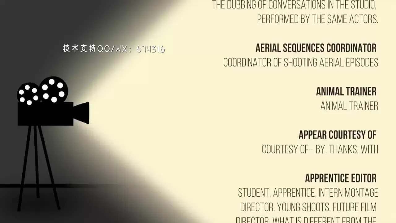 电影谢幕名单图文介绍PR模板视频下载(含音频)插图