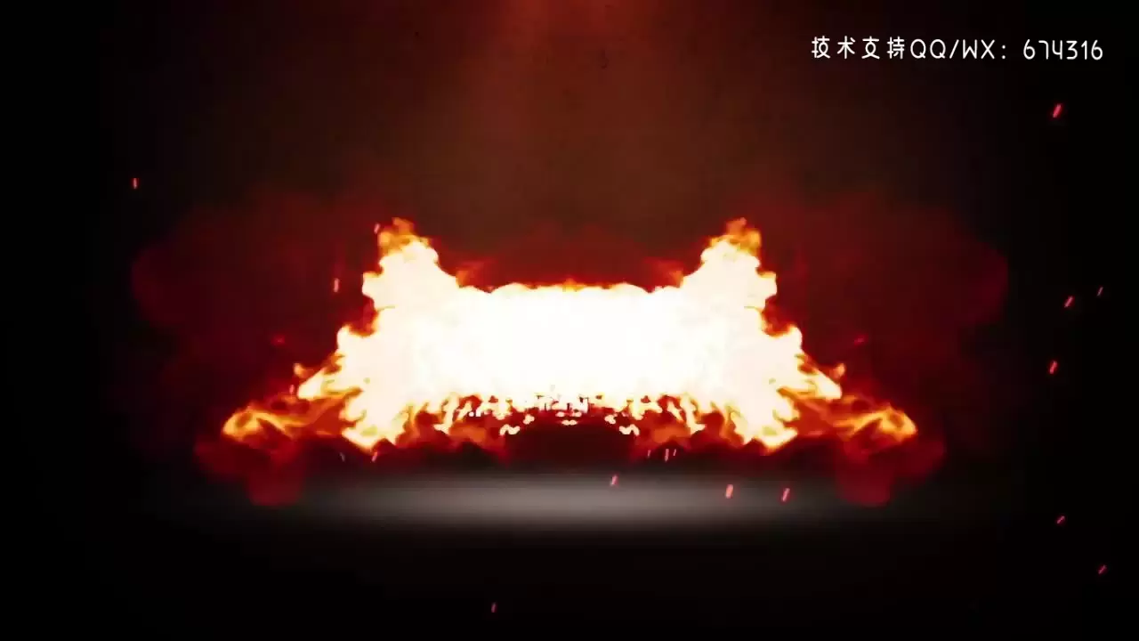 火焰火焰燃烧效果logo开场动画PR模板视频下载
