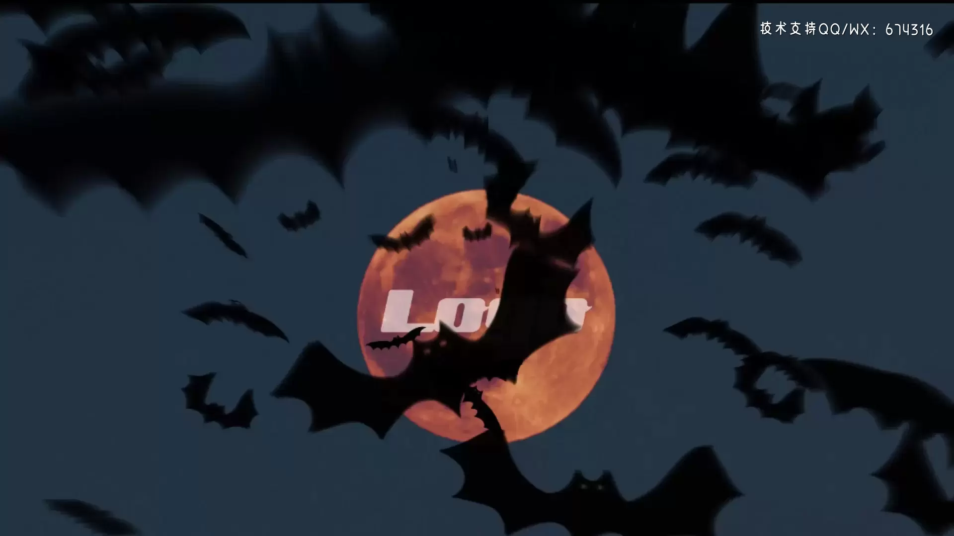 万圣节恐怖气氛logo展示PR模板视频下载插图