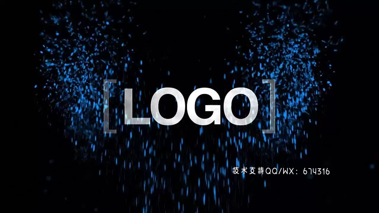 美丽的粒子耀斑渲染效果LOGO标志动画AE模板视频下载(含音频)