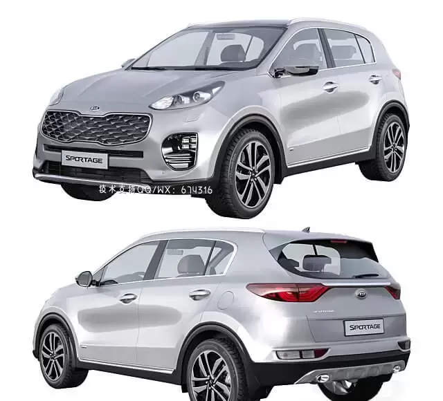 起亚 Sportage 2016 汽车越野车SUV 3D模型下载 (MAX,3DS,FBX,OBJ,C4D,LWO,TEX)插图