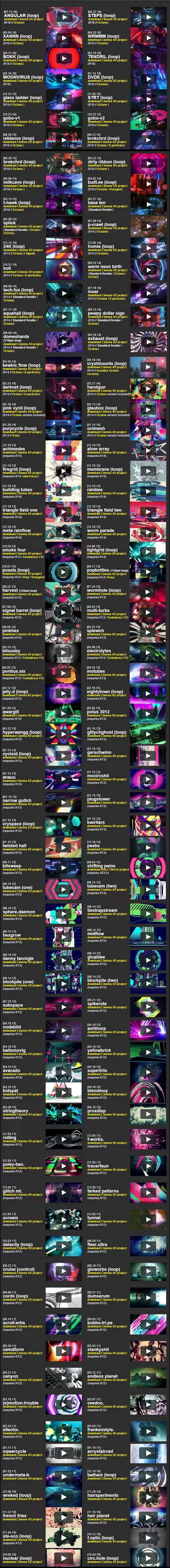 多组C4D循环抽象科幻科技穿梭动画场景源文件合集下载（for OC）插图