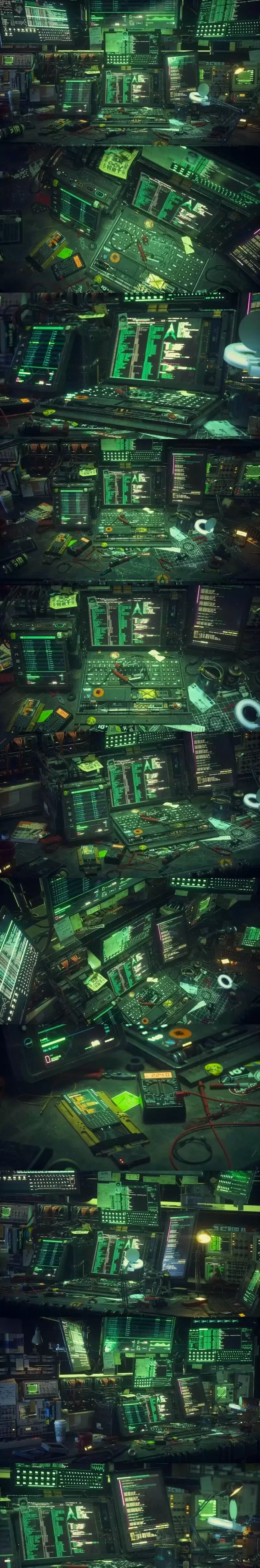 C4D+OC打造的黑客工作台场景工程下载（C4D,FBX）插图