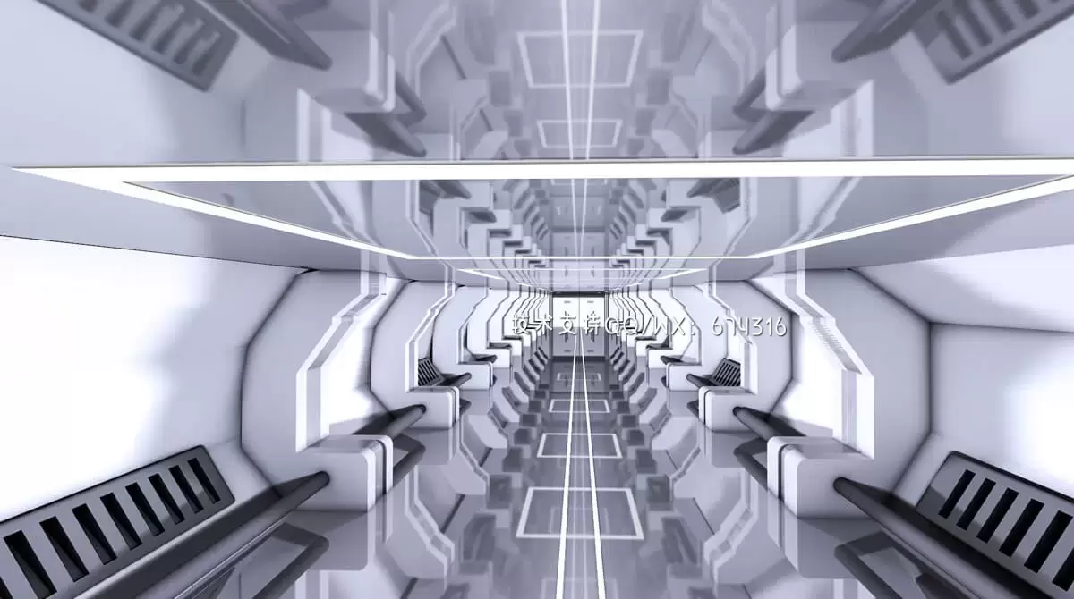 SCI-FI科幻隧道3D模型下载 (fbx,c4d,blend)插图