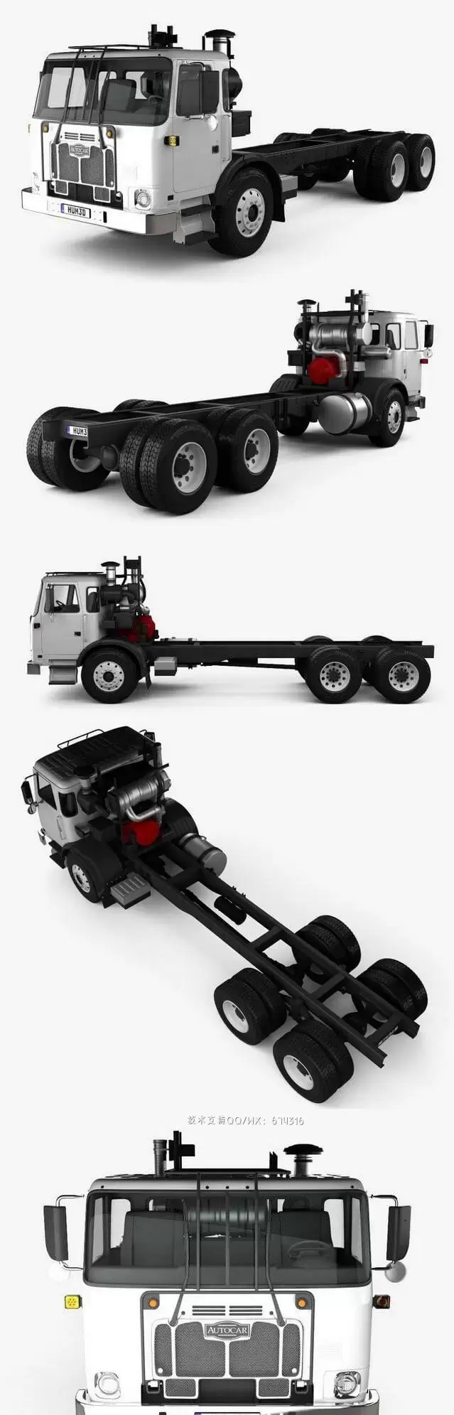 奥托 Autocar ACX Chassis 卡车 2021 货车3D模型下载 (MAX,3DS,FBX,OBJ,C4D,LWO,TEX)插图