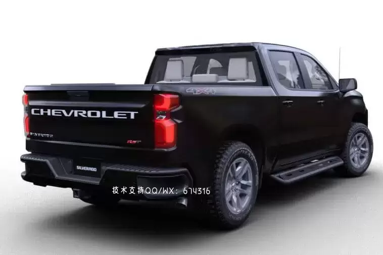 雪佛兰 Silverado Crew RST 2019 皮卡越野车汽车3D模型下载 (MAX,3DS,FBX,OBJ,C4D,LWO,TEX)插图1 雪佛兰 Silverado Crew RST 2019 皮卡越野车汽车3D模型下载 (MAX,3DS,FBX,OBJ,C4D,LWO,TEX)插图1