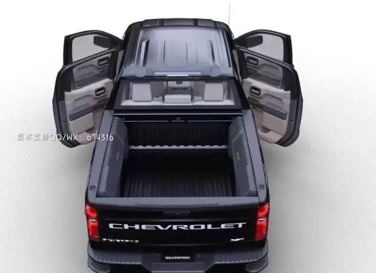 雪佛兰 Silverado Crew RST 2019 皮卡越野车汽车3D模型下载 (MAX,3DS,FBX,OBJ,C4D,LWO,TEX)插图2 雪佛兰 Silverado Crew RST 2019 皮卡越野车汽车3D模型下载 (MAX,3DS,FBX,OBJ,C4D,LWO,TEX)插图2