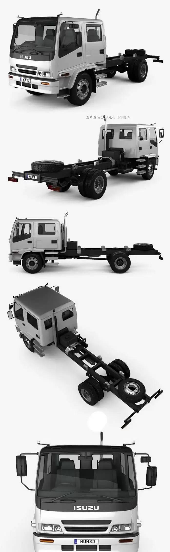 五十铃 FTR 800 Crew Cab 1997 经典卡车货车3D模型下载 (MAX,3DS,FBX,OBJ,C4D,LWO)插图 五十铃 FTR 800 Crew Cab 1997 经典卡车货车3D模型下载 (MAX,3DS,FBX,OBJ,C4D,LWO)插图