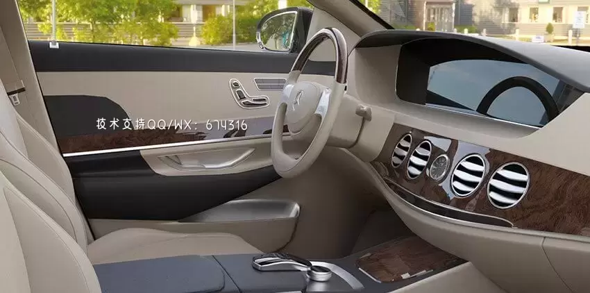 奔驰 W222 2014 汽车3D模型下载 (MAX,3DS,FBX,OBJ,C4D,LWO,TEX)插图4