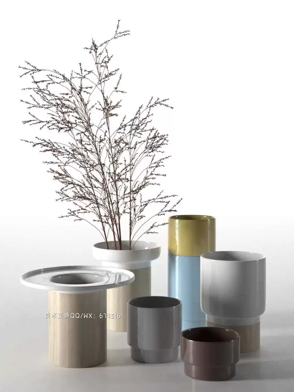 花瓶植物3D模型套装 (MAX,OBJ,FBX,C4D)插图 花瓶植物3D模型套装 (MAX,OBJ,FBX,C4D)插图