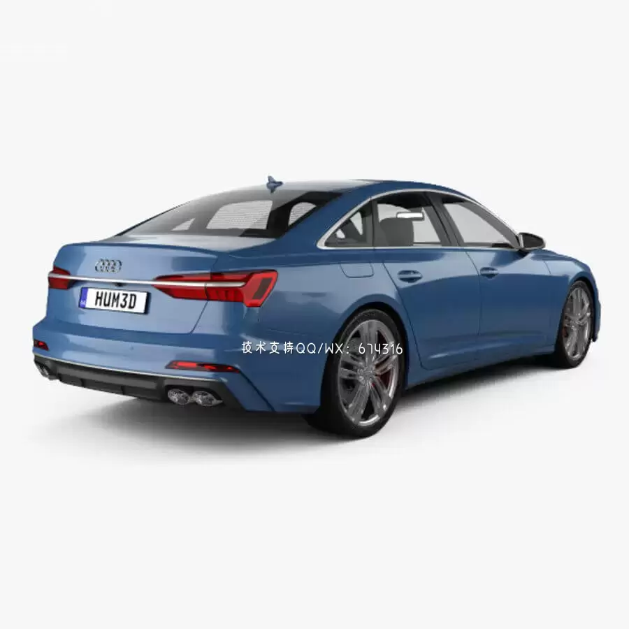 奥迪 S6 Sedan C8 2019 轿车汽车3D模型下载 (FBX,OBJ,MAX,C4D)插图