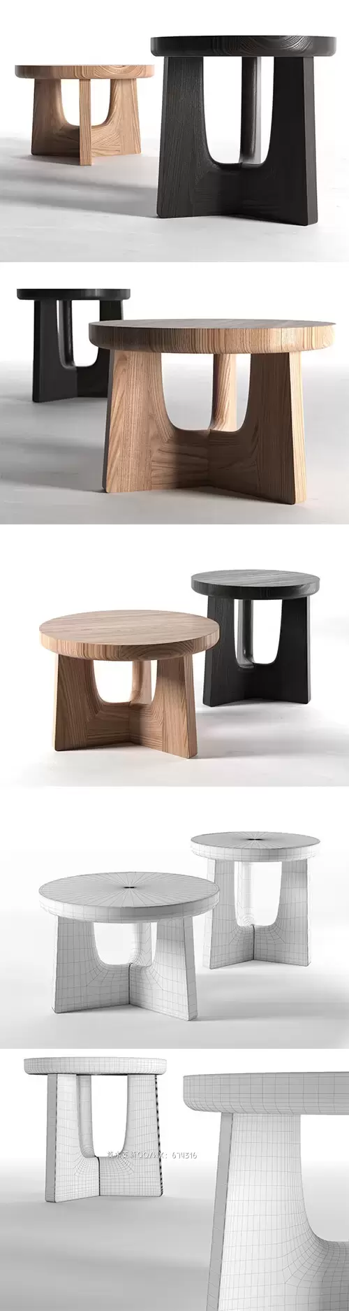 奈良咖啡桌3D模型 (MAX,FBX,C4D,OBJ)插图