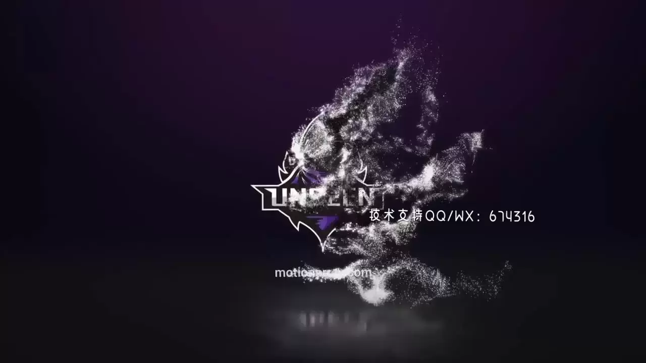 炫酷粒子汇聚特效logo动画AE模板视频下载(含音频)