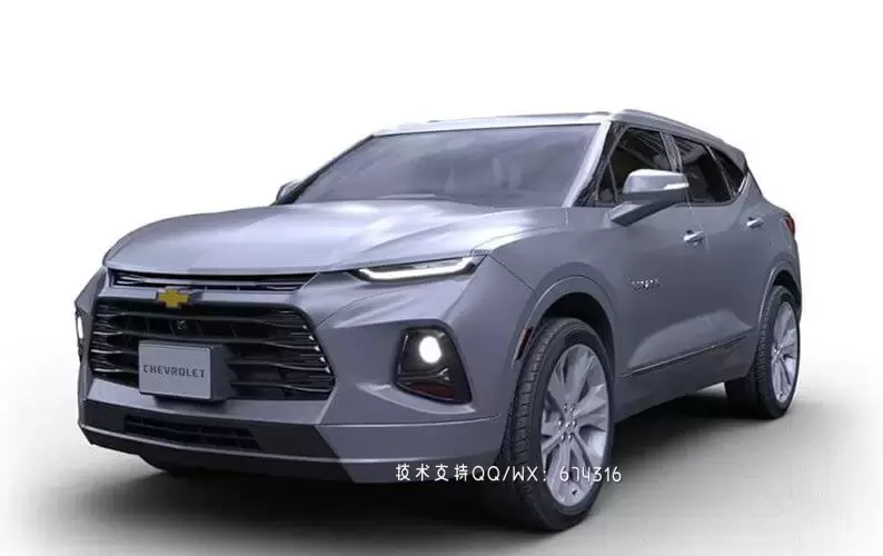 雪佛兰 Blazer Premier 2019 越野车汽车3D模型 (MAX,3DS,FBX,OBJ,C4D,LWO,TEX)