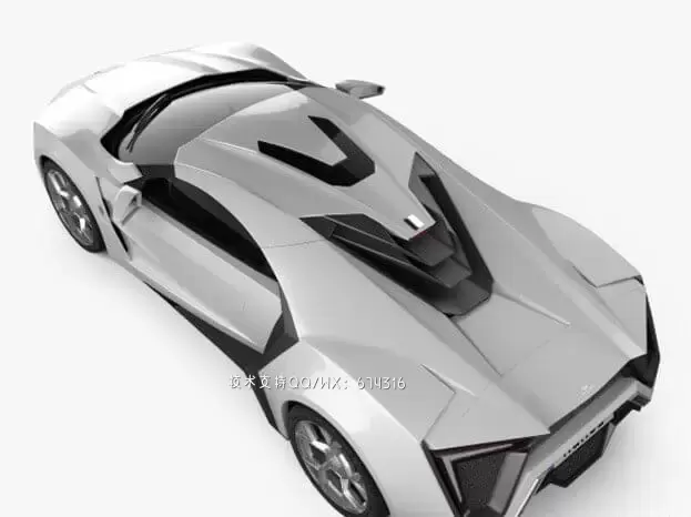 莱坎超级跑车 W Motors Lykan HyperSport 2012 汽车3D模型下载 (MAX,3DS,FBX,OBJ,C4D,LWO)