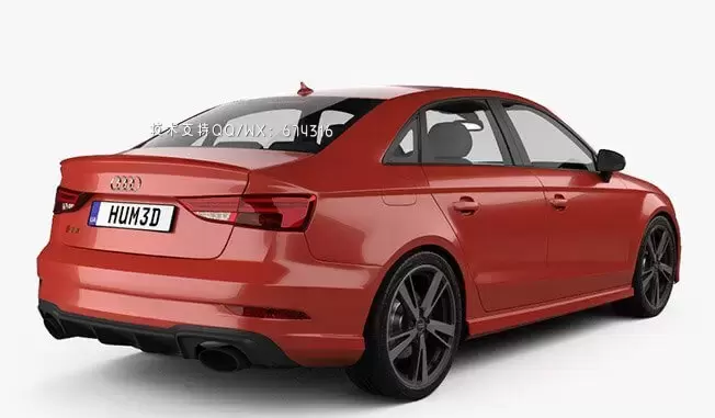 奥迪 RS3 Sedan 2017 汽车3D模型下载 (MAX,3DS,FBX,OBJ,C4D,LWO)