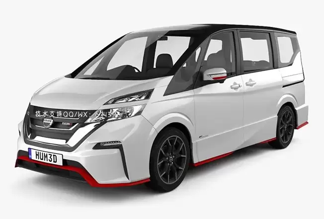 日产 Serena Nismo 2016 商务车MVP汽车3D模型下载 (MAX,3DS,FBX,OBJ,C4D,LWO)插图 1627561553_001