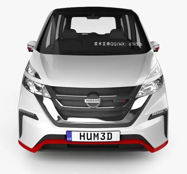 日产 Serena Nismo 2016 商务车MVP汽车3D模型下载 (MAX,3DS,FBX,OBJ,C4D,LWO)插图4 1627561539_005
