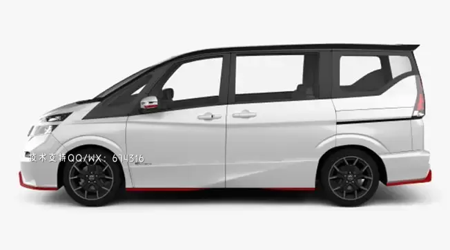 日产 Serena Nismo 2016 商务车MVP汽车3D模型下载 (MAX,3DS,FBX,OBJ,C4D,LWO)插图2 1627561497_003