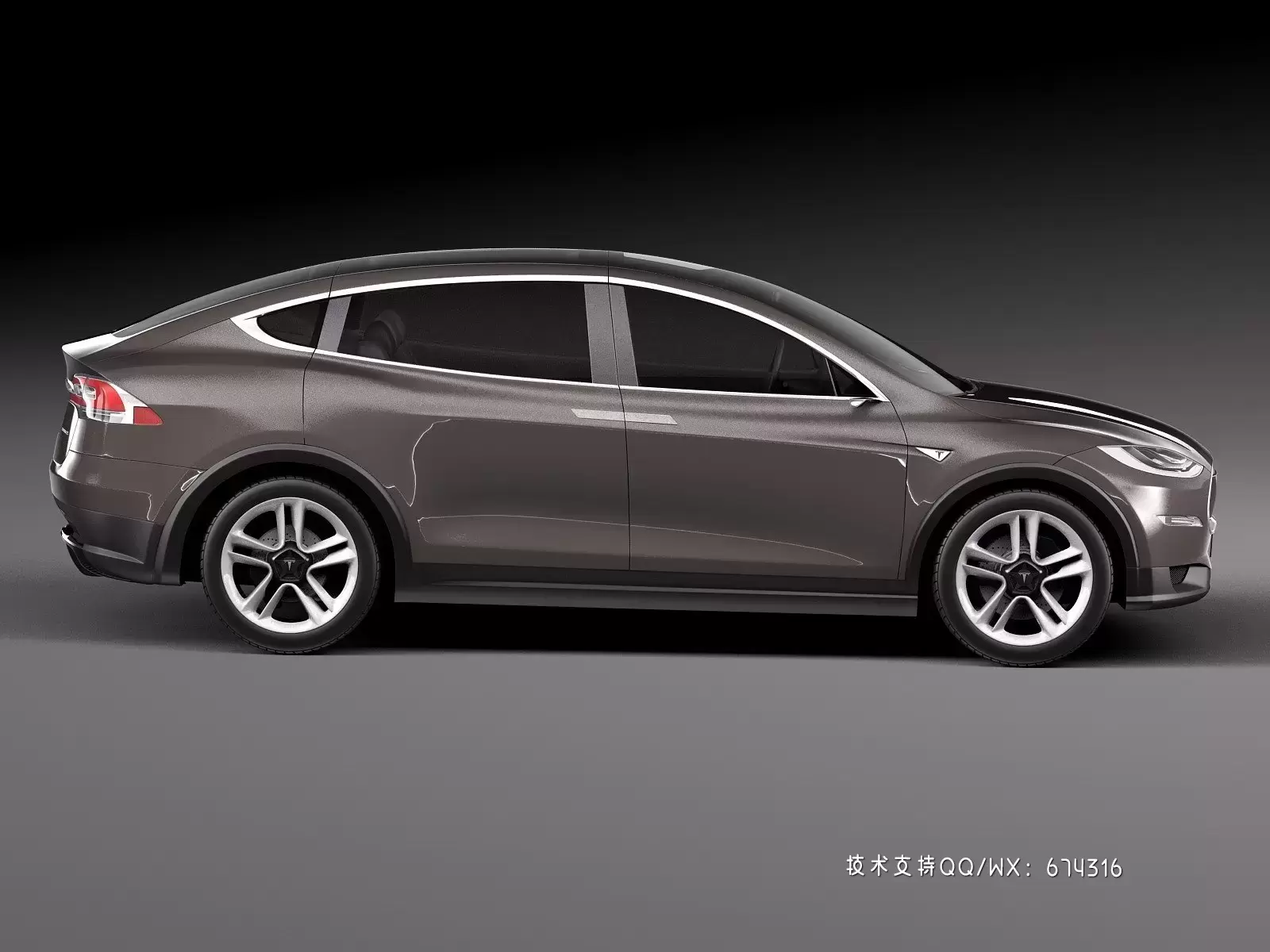 特斯拉 Tesla Model X Prototype 2012 电动车汽车3D模型下载 (MAX,3DS,FBX,OBJ,C4D,LWO,TEX)插图2 1627474702_003