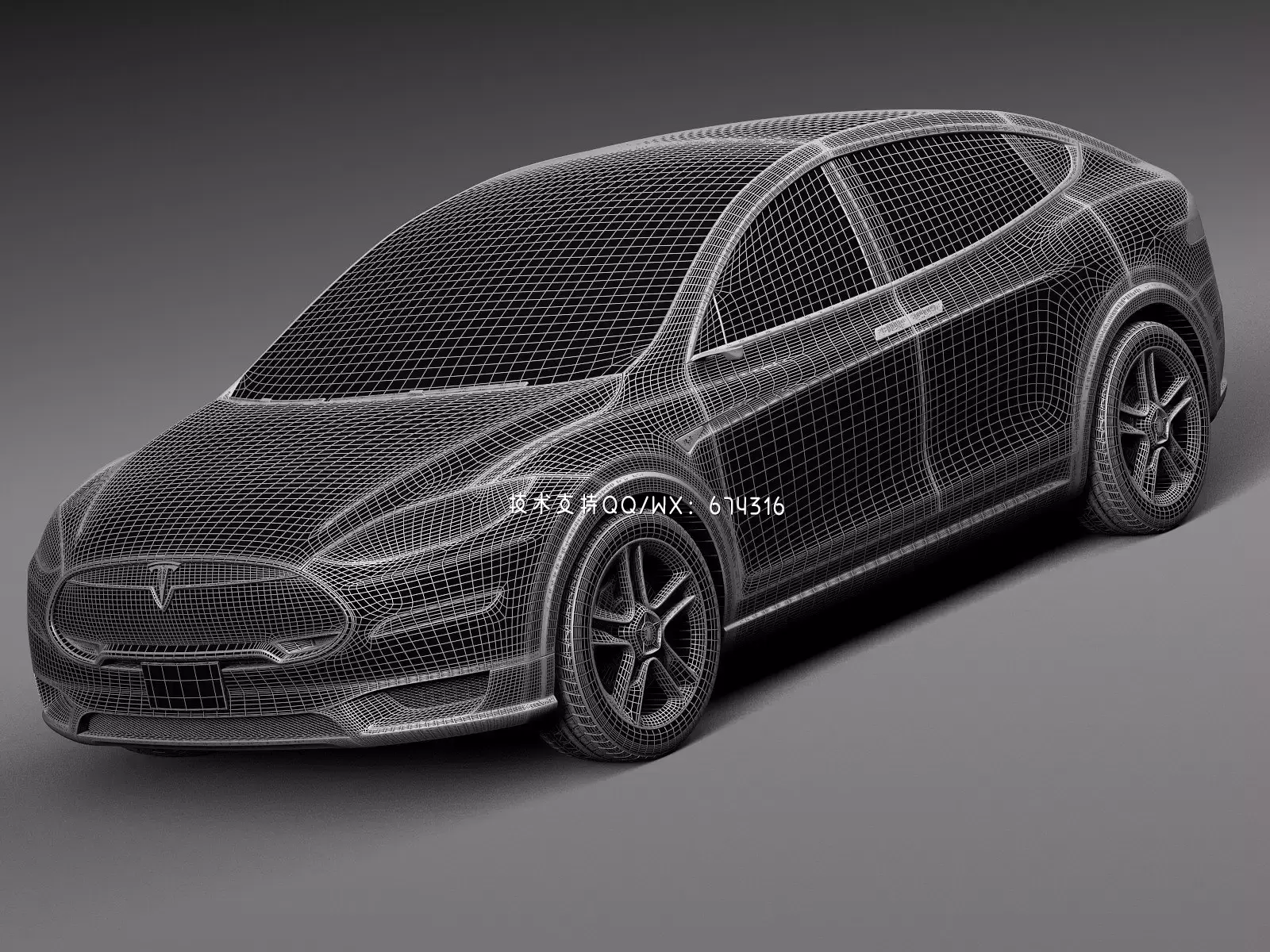 特斯拉 Tesla Model X Prototype 2012 电动车汽车3D模型下载 (MAX,3DS,FBX,OBJ,C4D,LWO,TEX)插图8 1627474686_009