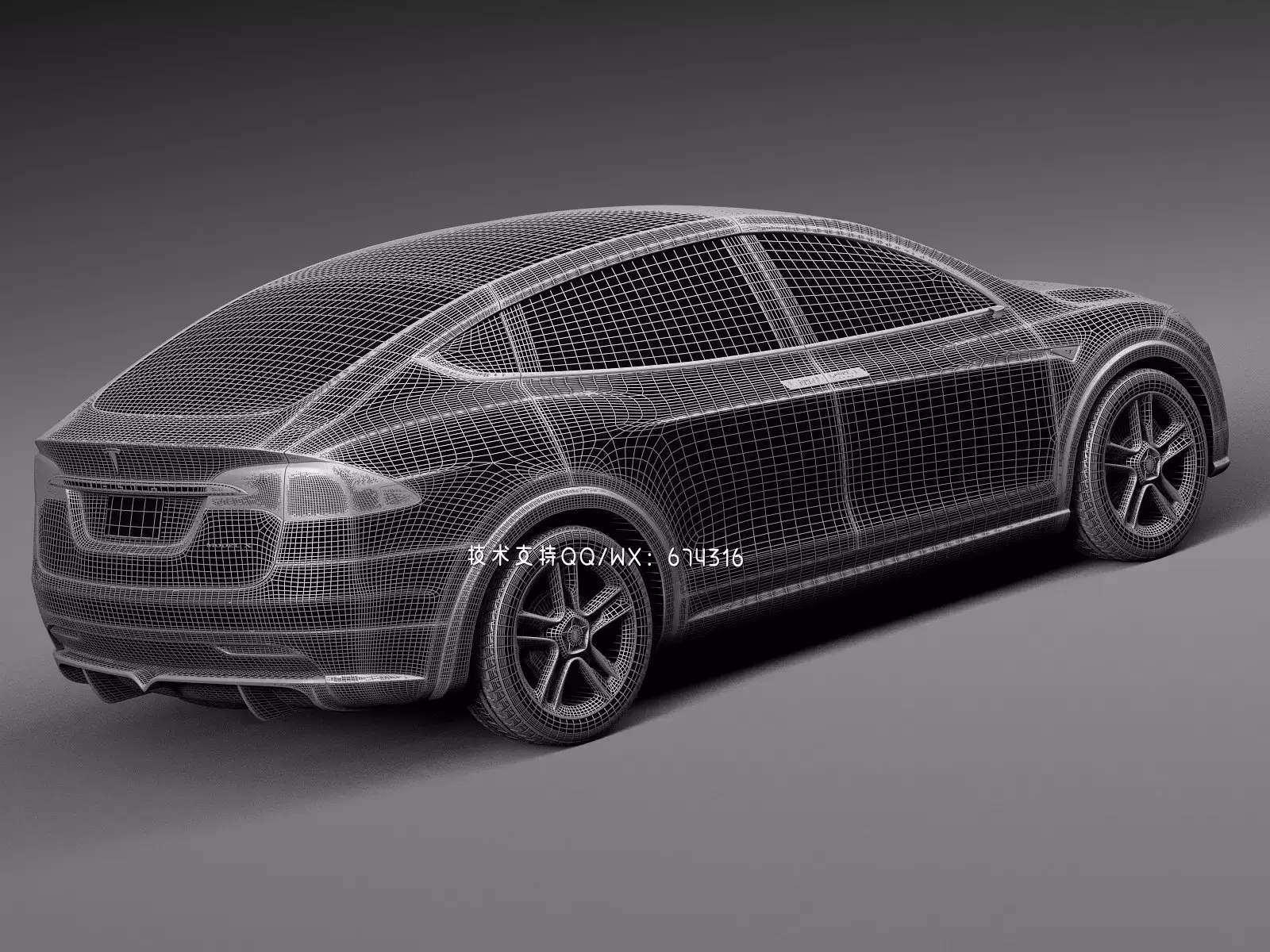 特斯拉 Tesla Model X Prototype 2012 电动车汽车3D模型下载 (MAX,3DS,FBX,OBJ,C4D,LWO,TEX)插图9 1627474681_010