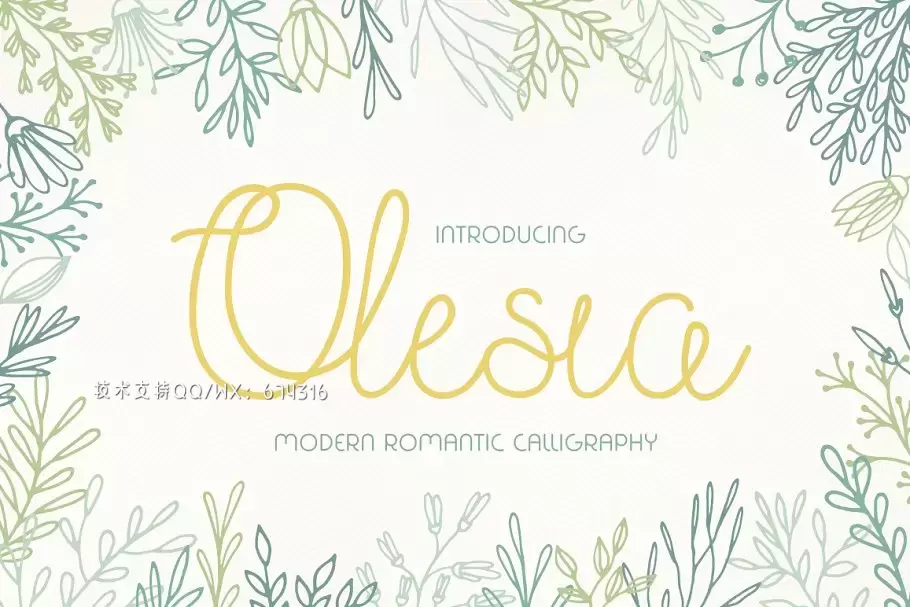 手写设计字体 Olesia Script Pro下载