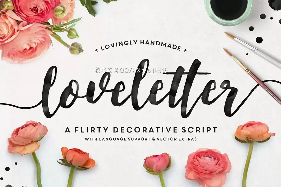 手写脚本设计字体 Loveletter Script + Vectors下载