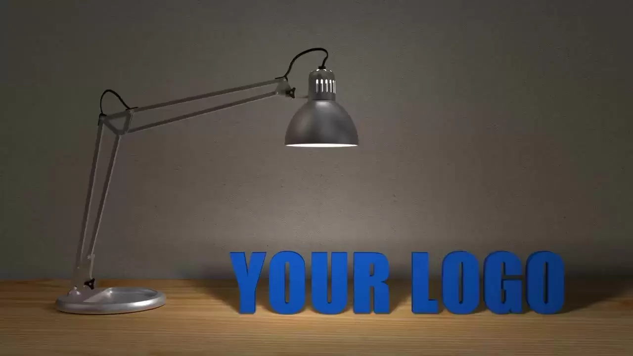 缩略图有趣时尚创意的台灯点亮展示LOGO标志AE模板视频下载