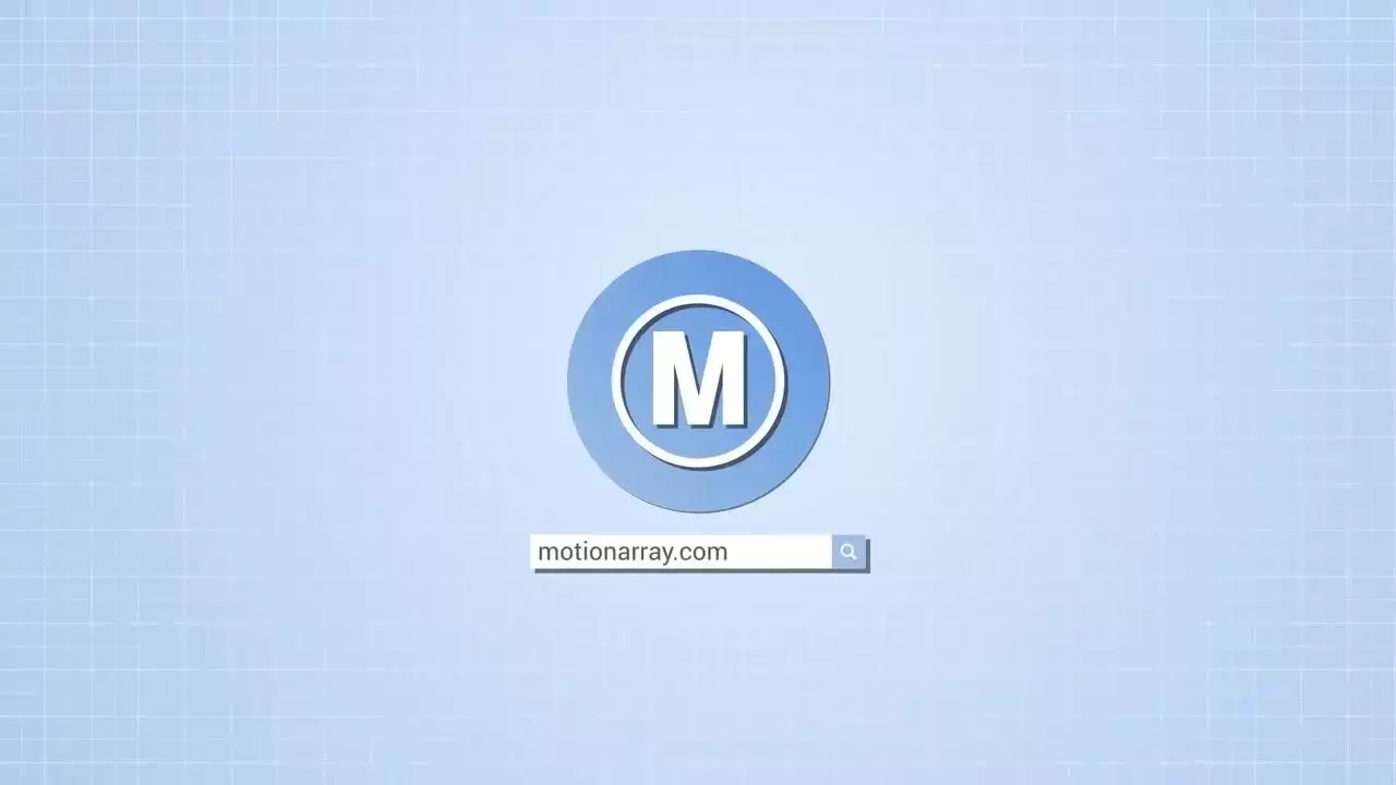 时尚的创意搜索引擎LOGO标志动画AE模板视频下载-含音频