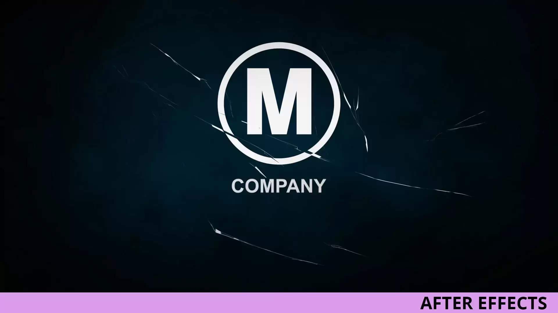 清晰简介的动画Logo展示AE模板视频下载-附音频