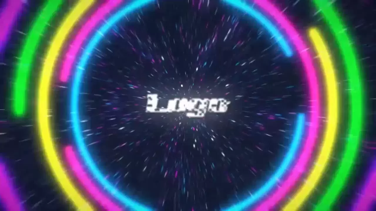 数字隧道标志显示AE模板视频下载-附音频
