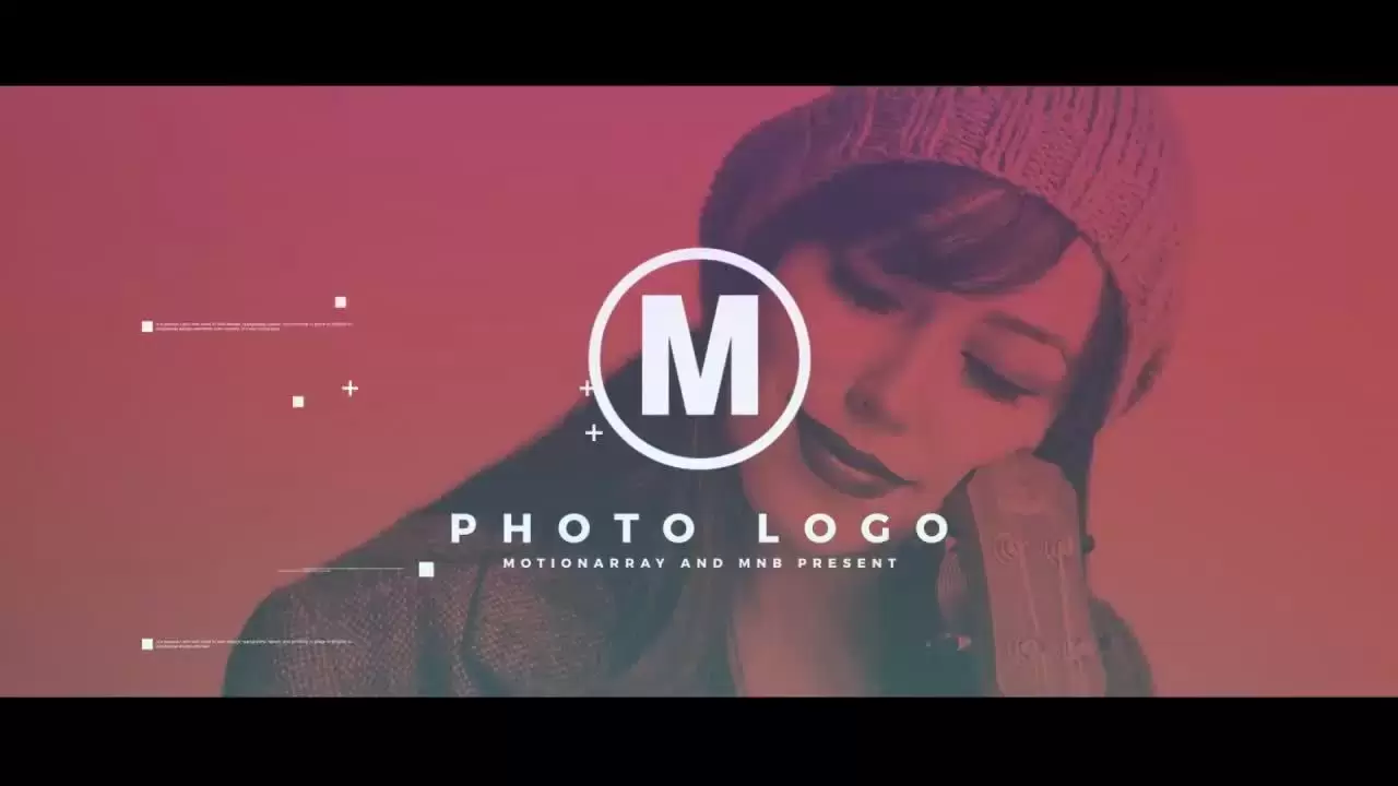 运动照片LOGO标志显示AE模板视频下载-附音频